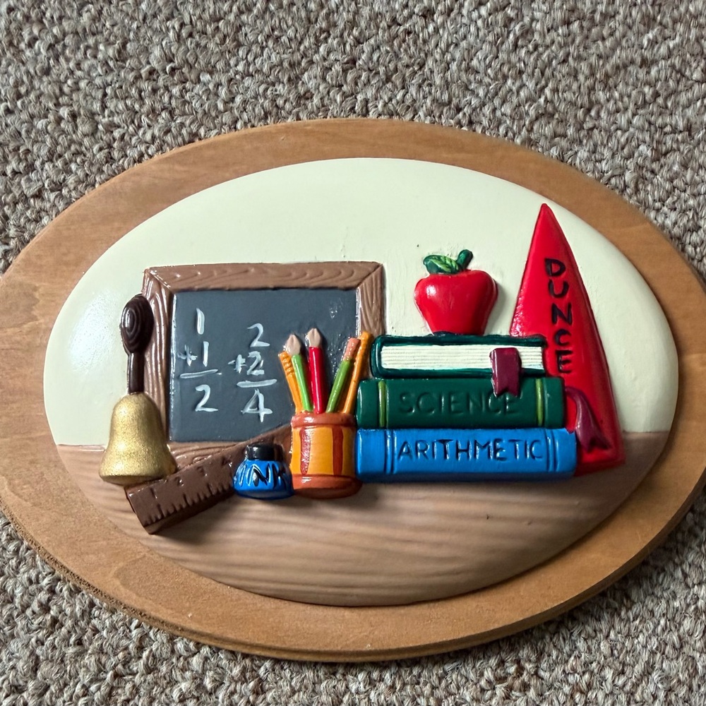 Vintage School Themed Wall Plaque